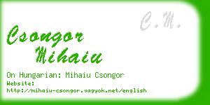 csongor mihaiu business card